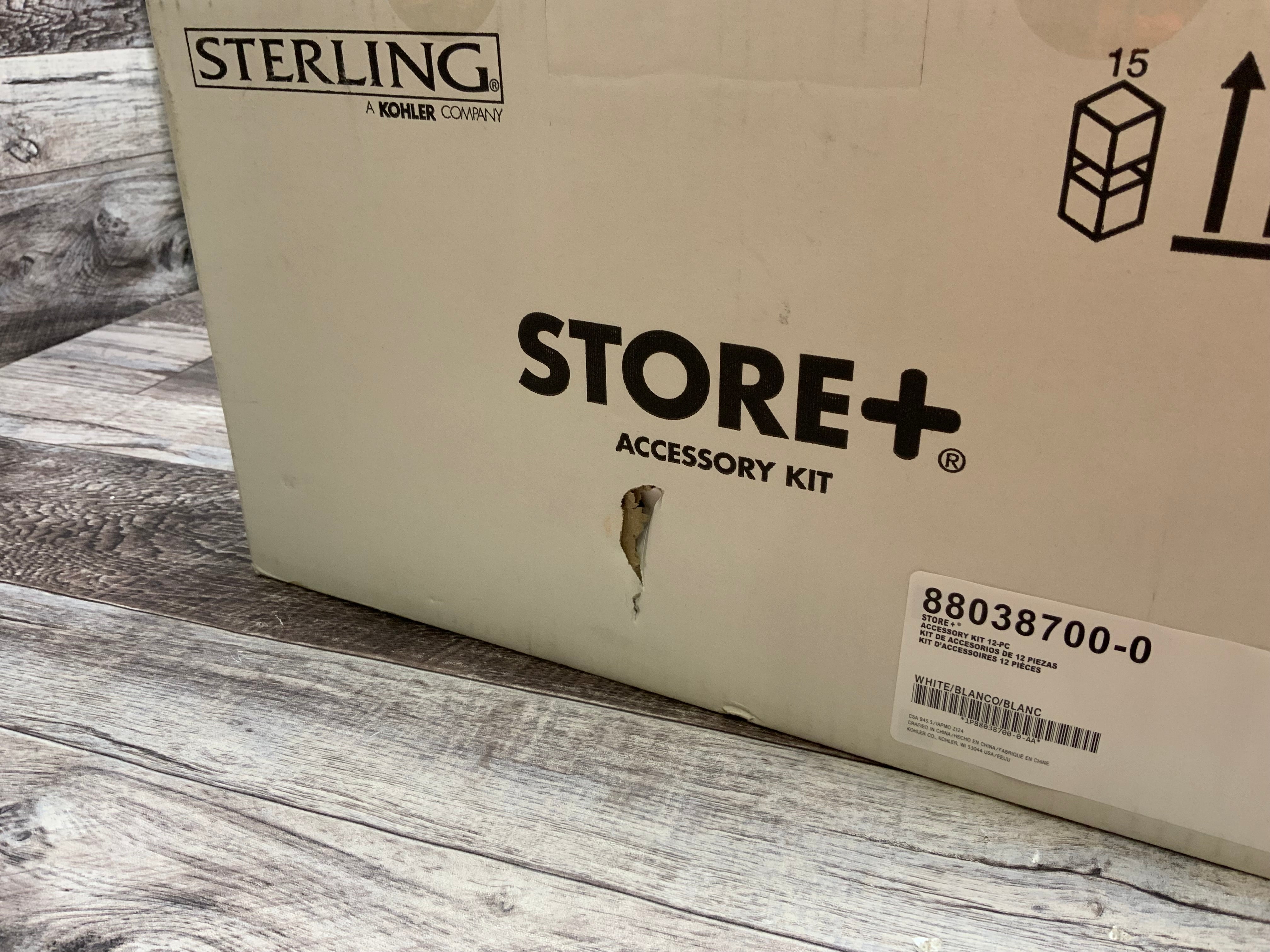 STERLING 88038700-0 STORE+ Family 12-Piece Shelf Kit in White (8130624225518)